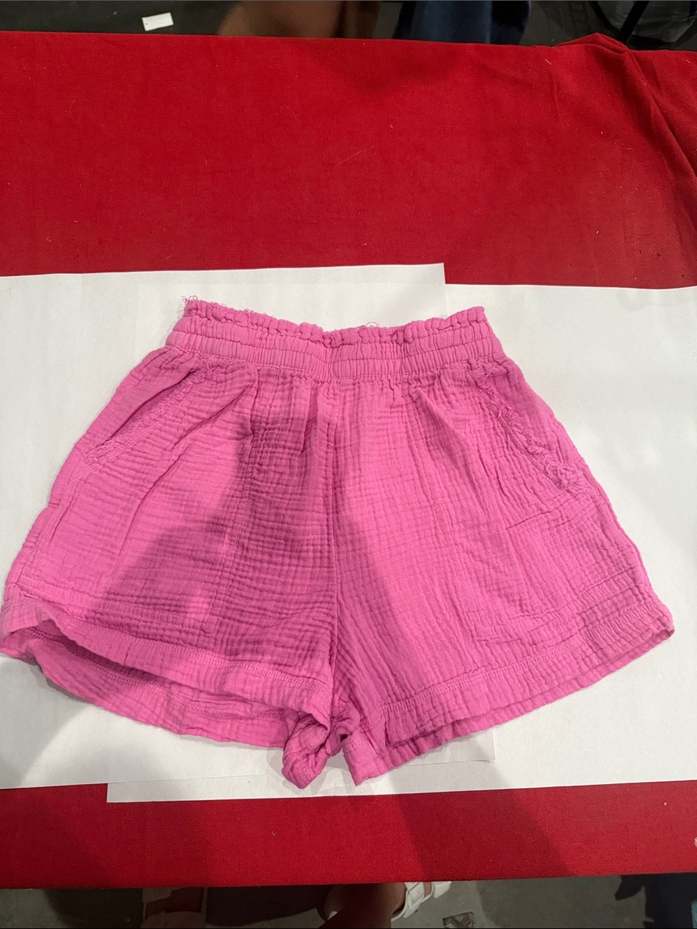 aerie Pink High-Rise Gauze Pull-On Shorts
